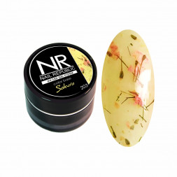 NAIL REPUBLIC   Base SAKURA   #203   5г (банка)   База цветная жесткая с сухоцветами