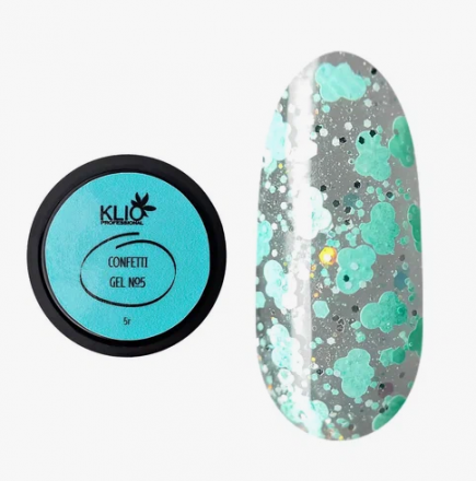 KLIO  Гель с конфетти  GEL CONFETTI  5г (банка)  №05 оптом