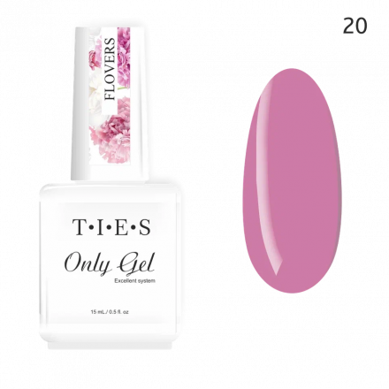 TIES   Гель для укрепления  ONLY GEL  15мл   Flowers   №20 оптом