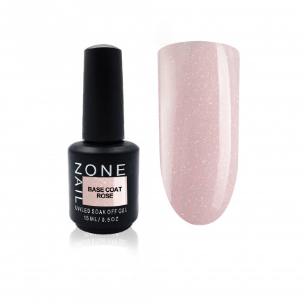 ONE NAIL   База камуфлирующая жесткая  c шиммером  Base   ROSE   15мл оптом