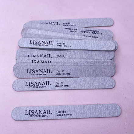 LISA NAIL   Пилка прямая на дереве   18см  100/180   (50шт)   [25]   Limited оптом