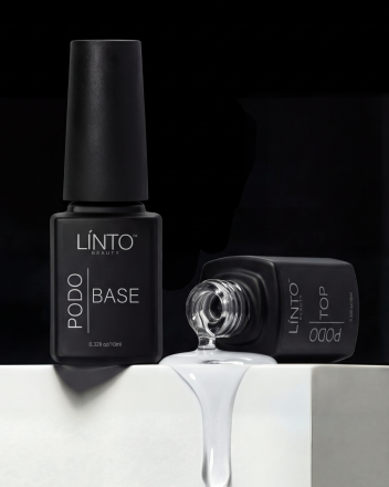 LINTO   НАБОР   PODO SET   Base + Top   2*10мл   База прозрачная для педикюра + Топ без л/с для педикюра оптом