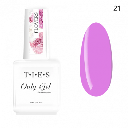 TIES   Гель для укрепления  ONLY GEL  15мл   Flowers   №21 оптом