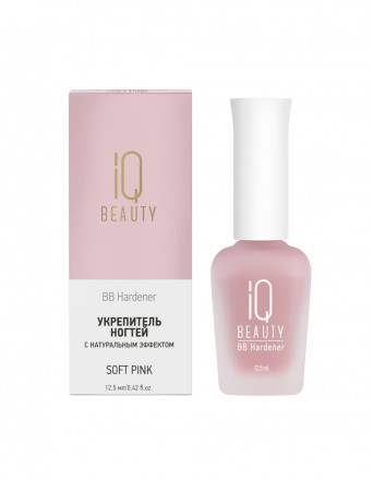 IQ BEAUTY   Укрепитель  для ослабленных и ломких ногтей с натуральным тонирующим эффектом матовый   12,5мл   BB Hardener   SOFT PINK оптом
