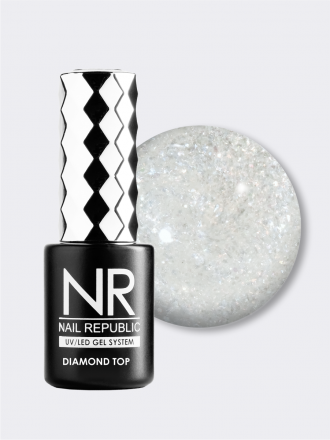 NAIL REPUBLIC   Топ с шиммером без л/с   10мл   Top   DIAMOND   #01 оптом