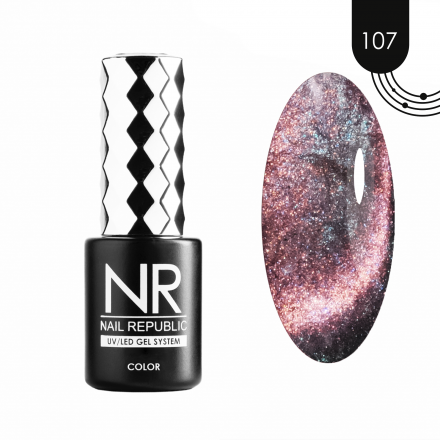 NAIL REPUBLIC   Гель-лак кошачий глаз   10мл   Pearl CAT   #107 оптом