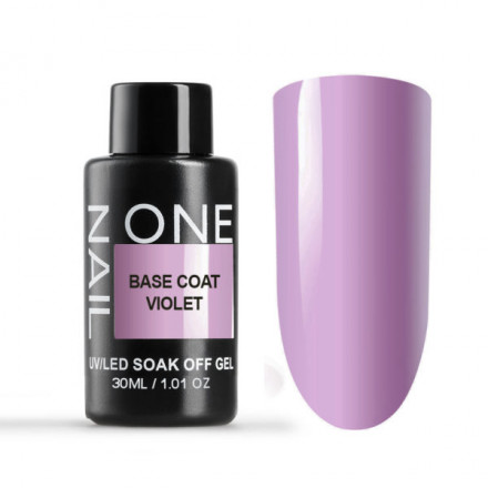 ONE NAIL   База камуфлирующая эластичная  (легкие в снятии)  Base   VIOLET  (бутылка)   30мл оптом