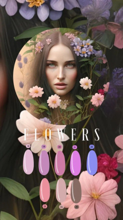 TIES   Гель для укрепления  ONLY GEL  15мл   Flowers   №22 оптом
