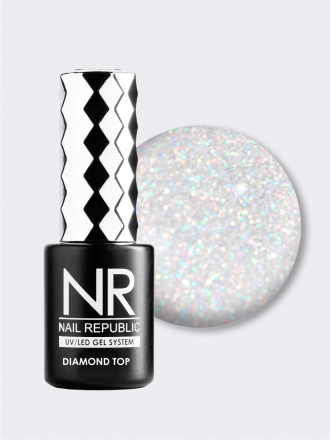 NAIL REPUBLIC   Топ с шиммером без л/с   10мл   Top   DIAMOND   #02 оптом