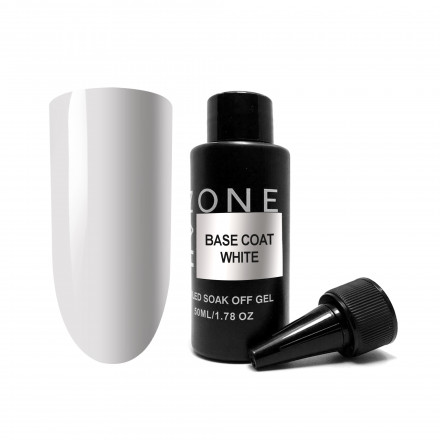 ONE NAIL   База камуфлирующая эластичная  (легкие в снятии)  Base   WHITE  (бутылка)   50мл оптом