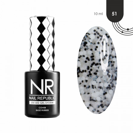 NAIL REPUBLIC   База камуфлирующая   10мл   Base Stone crumb   #51 (10мл) оптом