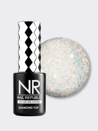 NAIL REPUBLIC   Топ с шиммером без л/с   10мл   Top   DIAMOND   #04 оптом