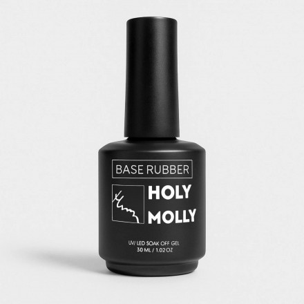 HOLY MOLLY   База прозрачная   Base   RUBBER   30мл   (флакон с кистью) оптом