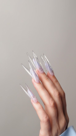 NAIL REPUBLIC   Сендвич СТИЛЕТ   120шт   Верхние формы с подложками 3в1 оптом