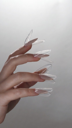 NAIL REPUBLIC   Сендвич НАТУРАЛЬНЫЙ МИНДАЛЬ   120шт   Верхние формы с подложками 3в1 оптом