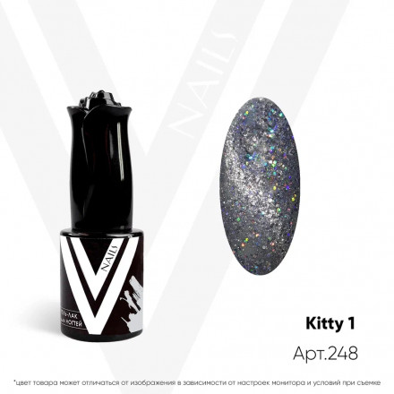 VOGUE NAILS   Гель-лак кошачий глаз с блёстками  10мл  KITTY  #1 оптом