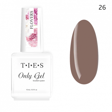 TIES   Гель для укрепления  ONLY GEL  15мл   Flowers   №26 оптом