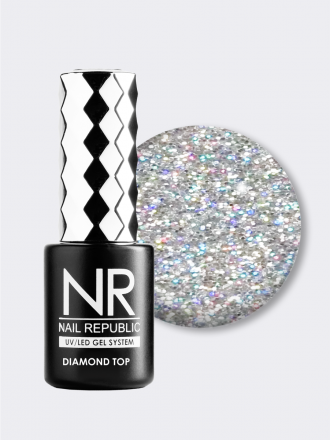 NAIL REPUBLIC   Топ глянцевый с шиммером без л/с   10мл   Top   DIAMOND   #06 оптом