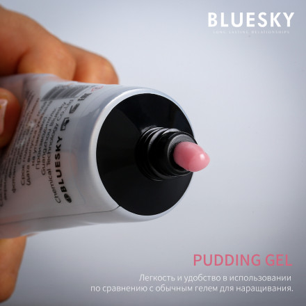 BLUESKY Pudding Gel полигель прозрачно-розовый Soft Clear Pink 60г оптом