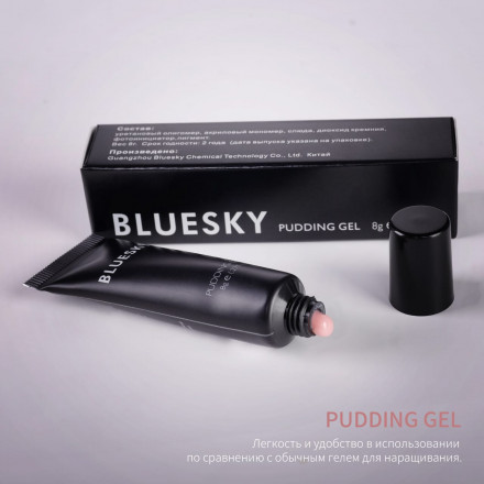 BLUESKY Pudding Gel полигель прозрачно-розовый Soft Clear Pink 60г оптом
