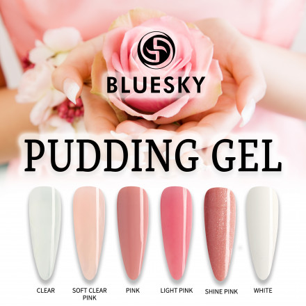 BLUESKY Pudding Gel полигель прозрачно-розовый Soft Clear Pink 60г оптом