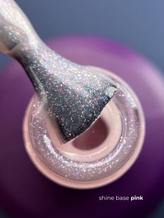 GRAPE   Base Shine PINK   15мл   База камуфлирующая с шиммером оптом