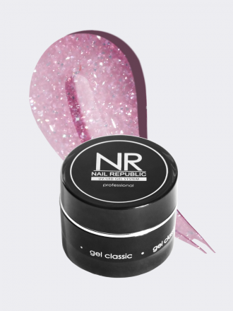 NAIL REPUBLIC   Гель  для моделирования самовыравнивающийся светоотражающий   Gel   NUDE FLASH   #253   15г оптом