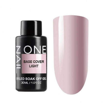 ONE NAIL   База камуфлирующая эластичная  (легкие в снятии)  Base   COVER   LIGHT  (бутылка)   30мл оптом
