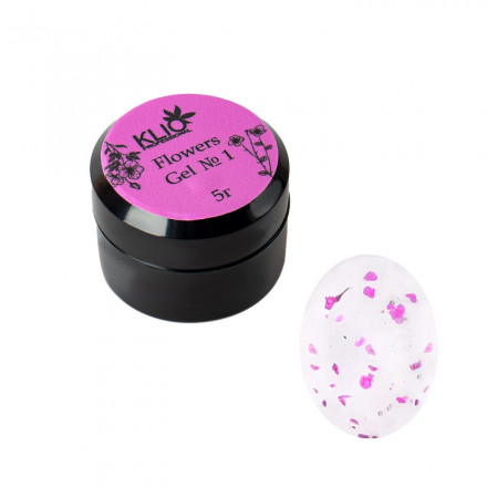 KLIO  Гель с сухоцветами  FLOWERS GEL  5г (банка)  №01 оптом